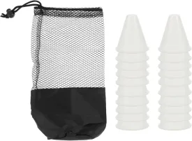 1 Set Skating Marker Cones Luminous Mini Agility Soccer Cones Plastic Glow in The Dark Training Traffic Road Cones for Skate White
