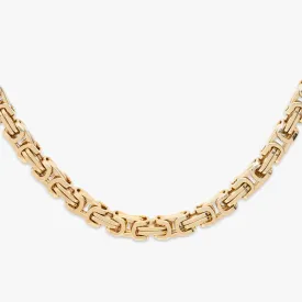 10MM Solid Gold Byzantine Gold Chain