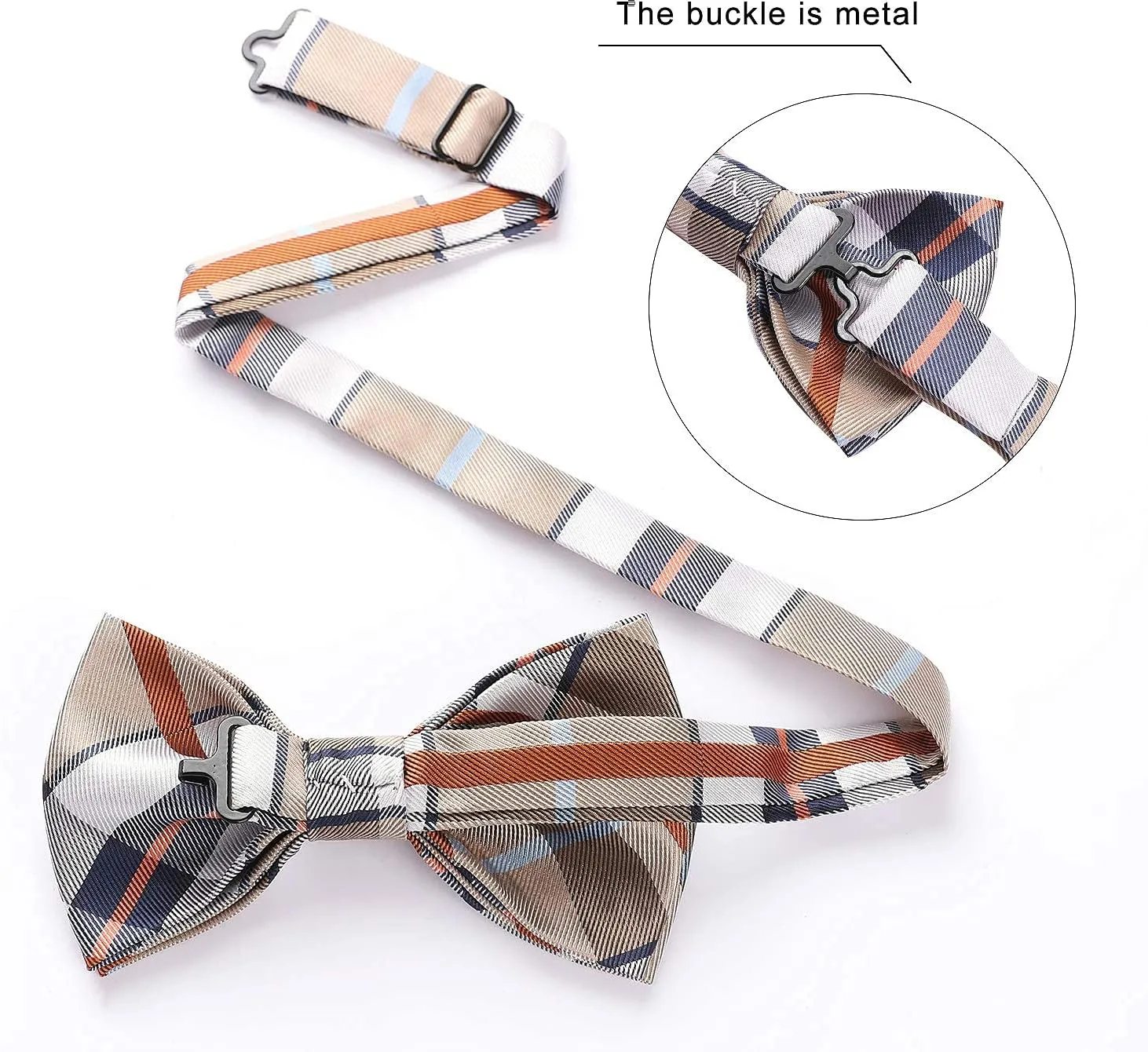 3/6 Pack Bow Tie Paisley Plaid Dot Pre-Tie Bow Tie Classic Formal Bow Ties for Men Adjustable Bowtie Tuxedo Wedding