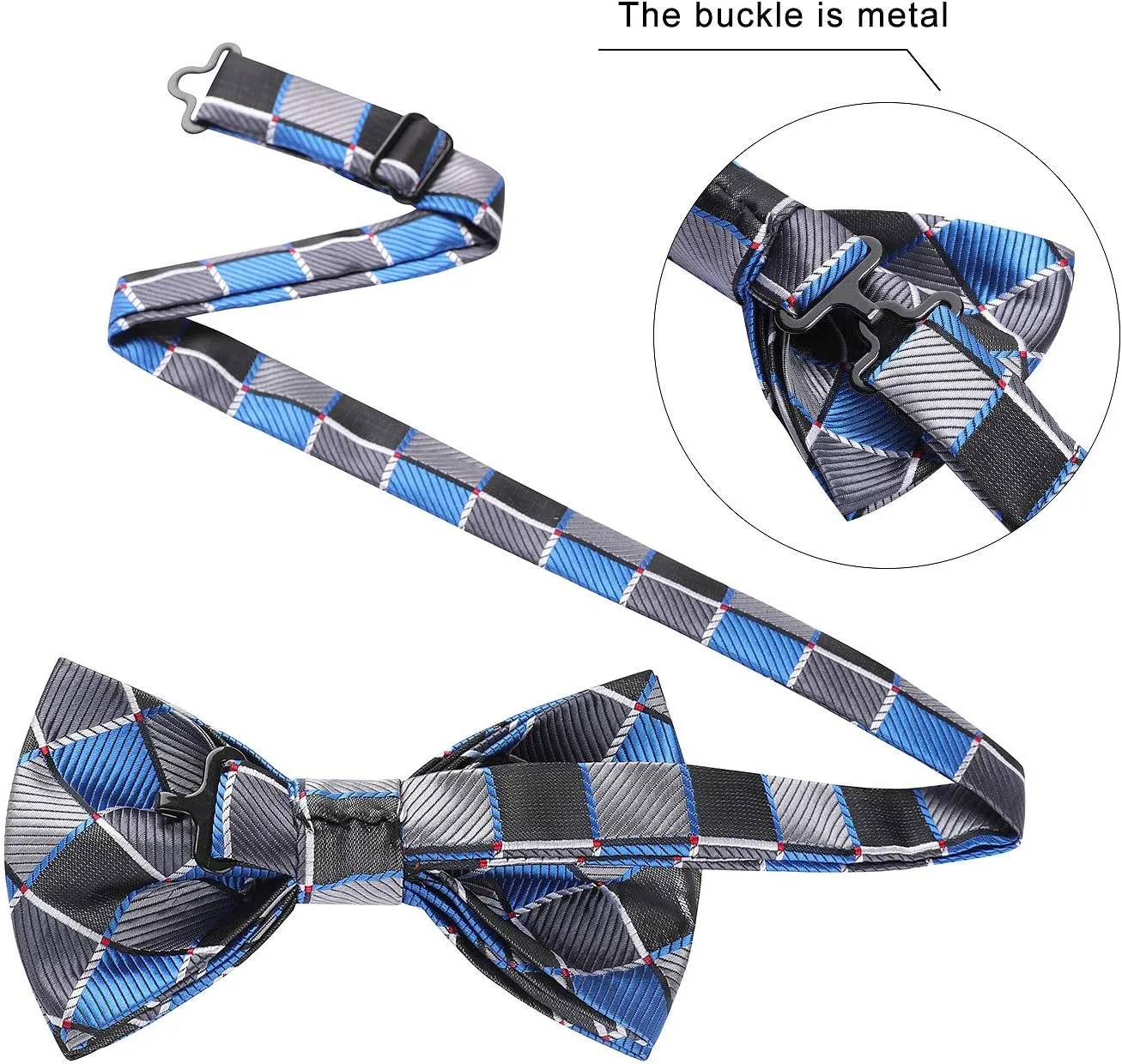3/6 Pack Bow Tie Paisley Plaid Dot Pre-Tie Bow Tie Classic Formal Bow Ties for Men Adjustable Bowtie Tuxedo Wedding