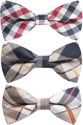 3/6 Pack Bow Tie Paisley Plaid Dot Pre-Tie Bow Tie Classic Formal Bow Ties for Men Adjustable Bowtie Tuxedo Wedding