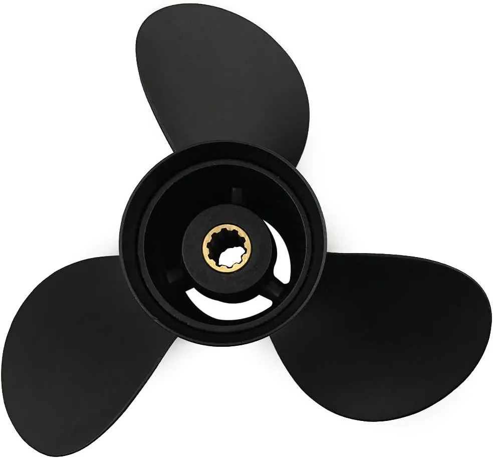 9.9x10 9.9x11 9.9x12 9.9x13 9.9x14 Aluminum Propeller for Tohatsu/Nissan Outboards with 10 Spline Tooth 25HP 30HP