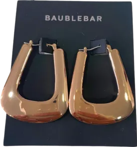 Baublebar Gold Statement Square Hoop Earrings