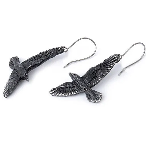 Black Raven Earrings