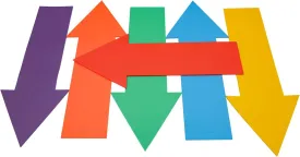 Colorful Star Arrow Spot Marker Non-Slip Directional Carpet Marker for Training Agility, Kids Classroom Activity, Gym, Sport, Home