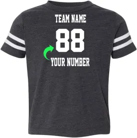 Customized Toddler Jersey Personalized with Your Name and Team Number (Black Solid, 1T)