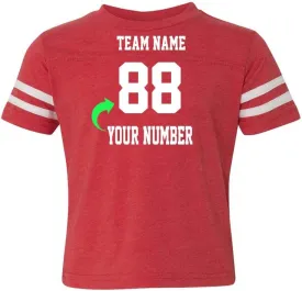Customized Toddler Jersey Personalized with Your Name and Team Number (Black Solid, 1T)