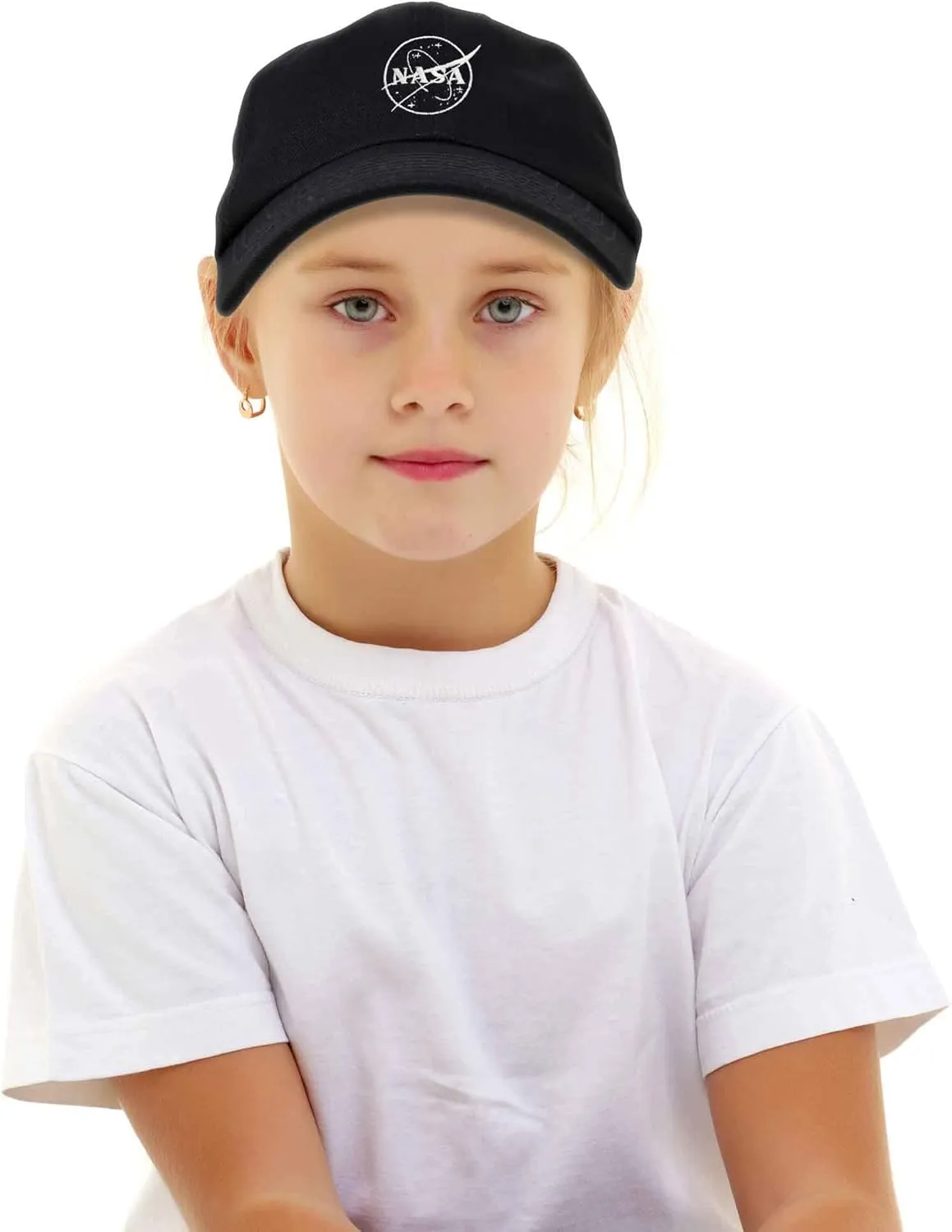 DALIX NASA Meatball Insignia Worm Logo Kids Hat Baseball Cap Girls Boys
