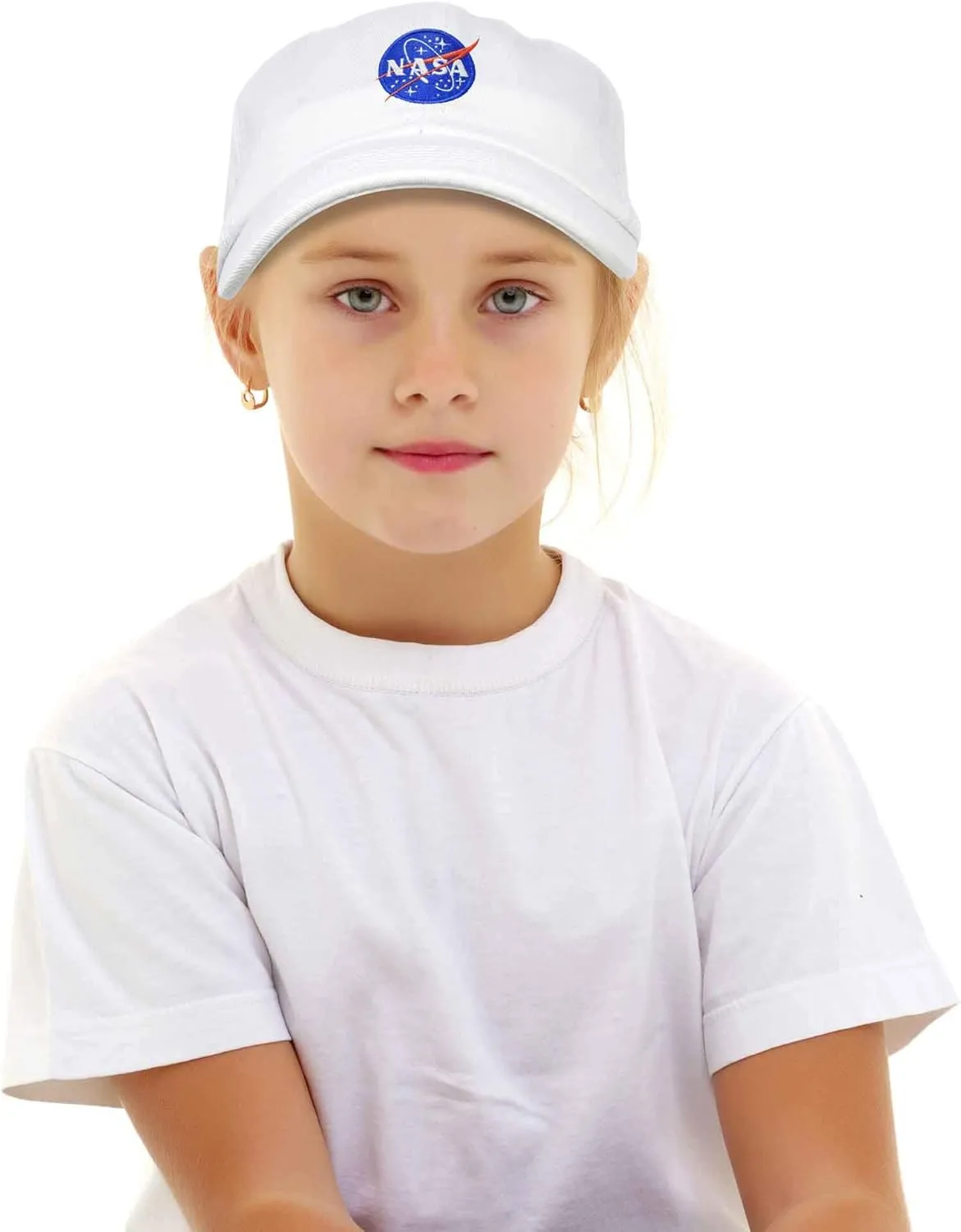 DALIX NASA Meatball Insignia Worm Logo Kids Hat Baseball Cap Girls Boys