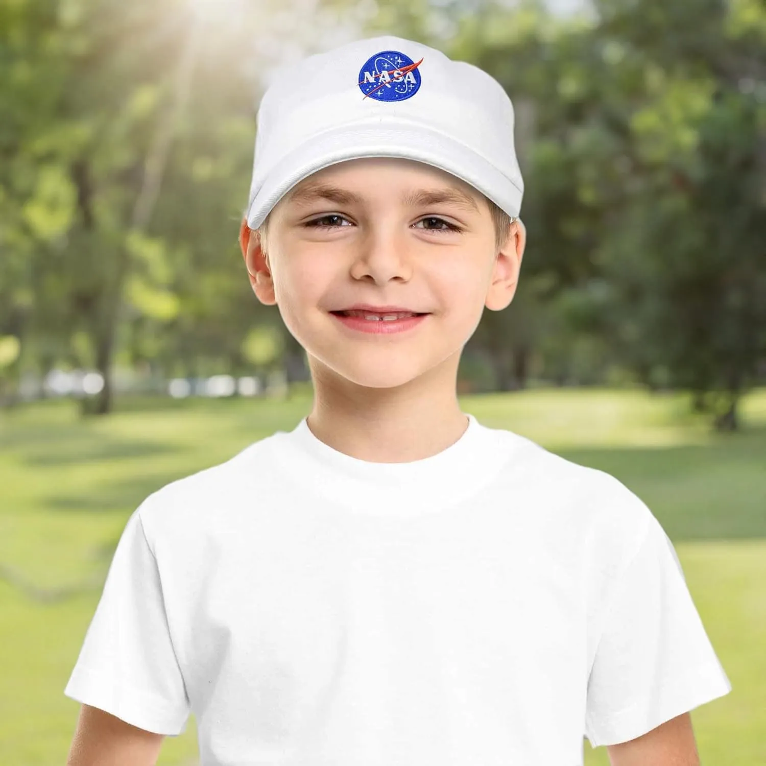 DALIX NASA Meatball Insignia Worm Logo Kids Hat Baseball Cap Girls Boys