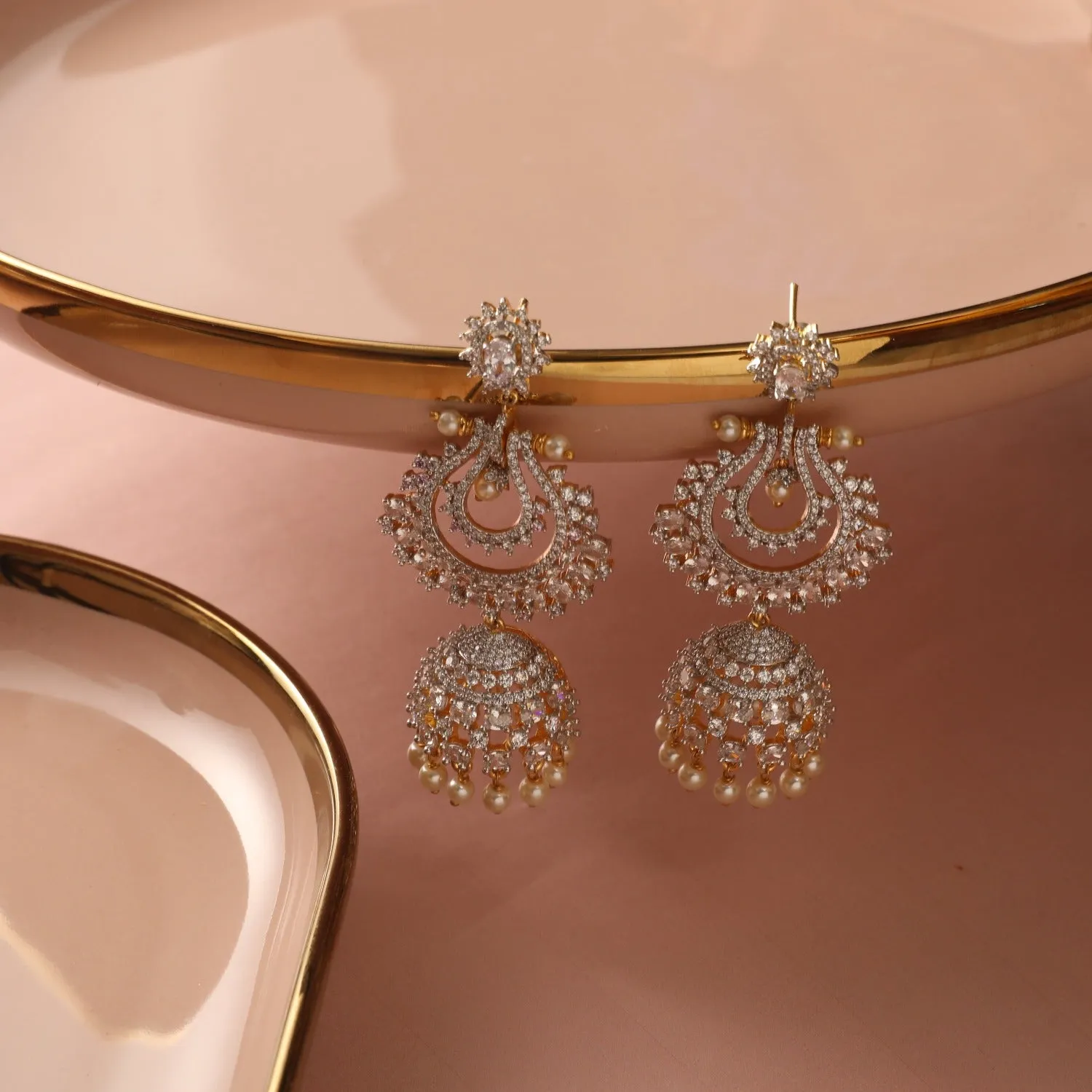 Eden Nakshatra CZ Jhumka Earrings