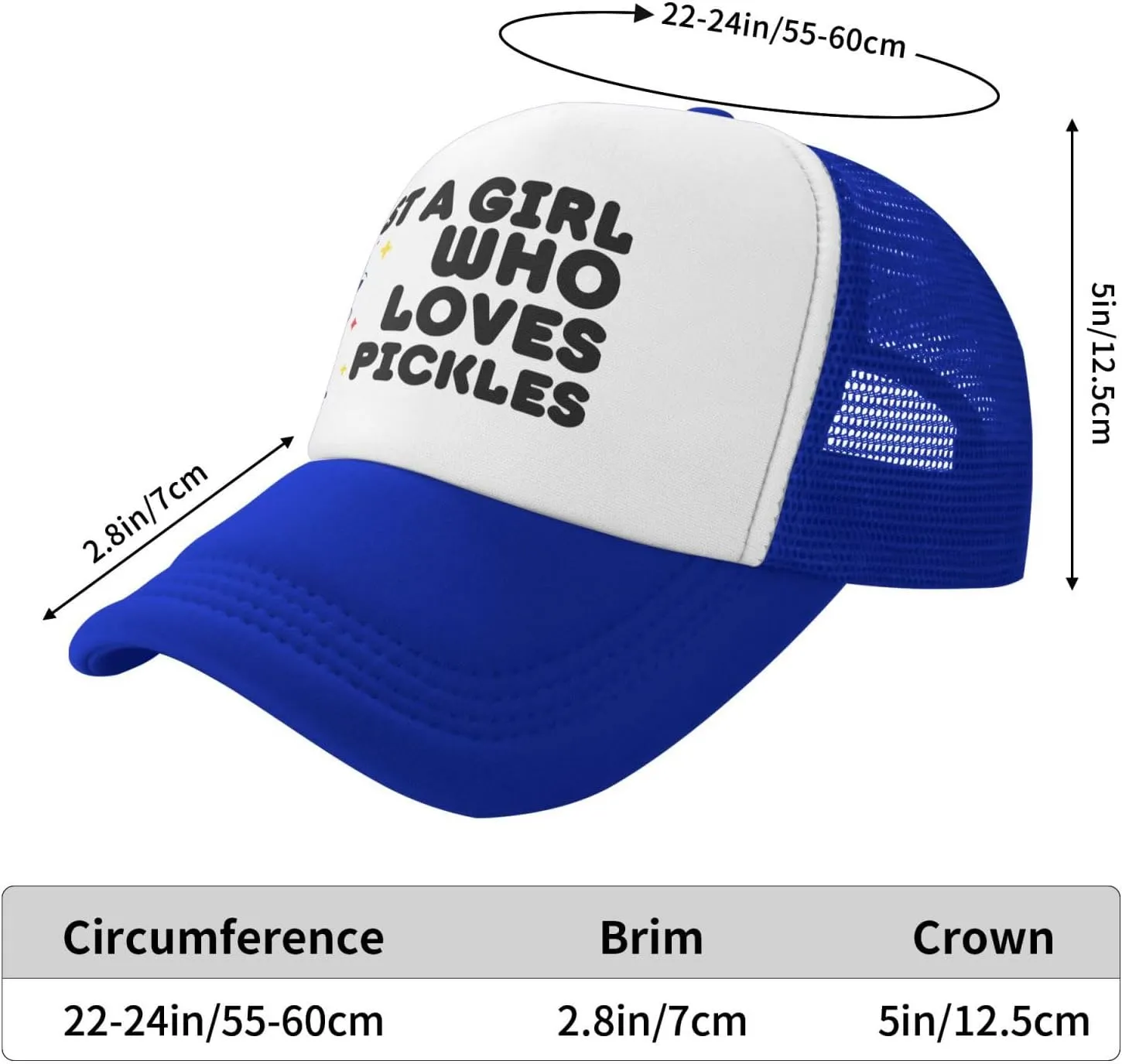 Funny Pickle Trucker Hat Unisex Adult Hats Adjustable Cap for Men and Women Classic Fishing Caps
