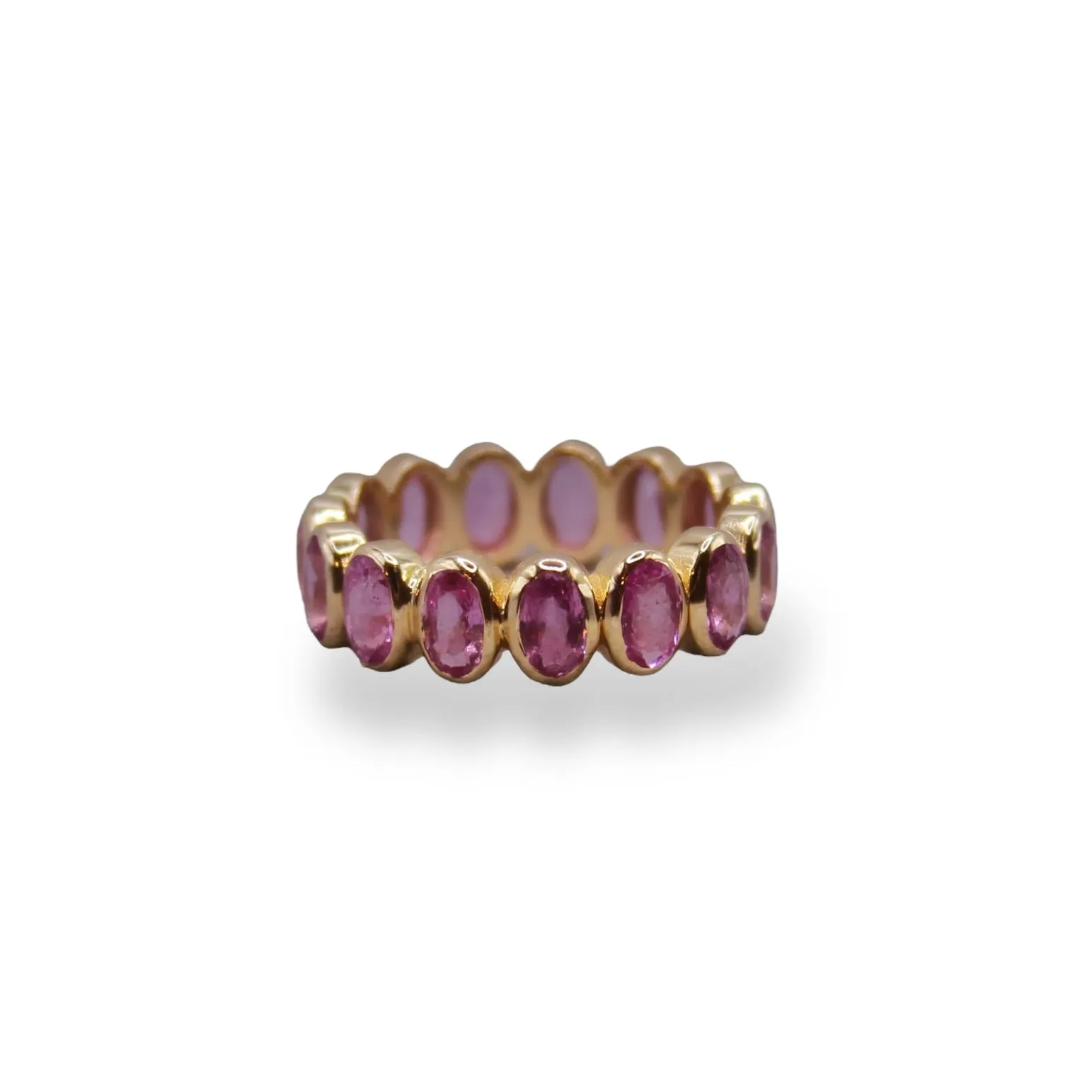 Gemstone Bezel Eternity Ring