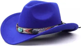 Jazz Cap Decorative Cowboy Hat Jazz Hat Travel Photo Cap Fedora Hat for Women and Men