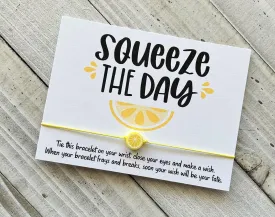 lemon bracelet cord bracelet Squeeze the day bracelet anklet simple dainty with a lemon bead anklet minimalist wish bracelet
