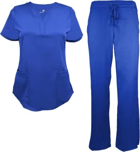 Natural Uniforms Women's Ultra Soft Y-Neck Scrub Set 8200-9200