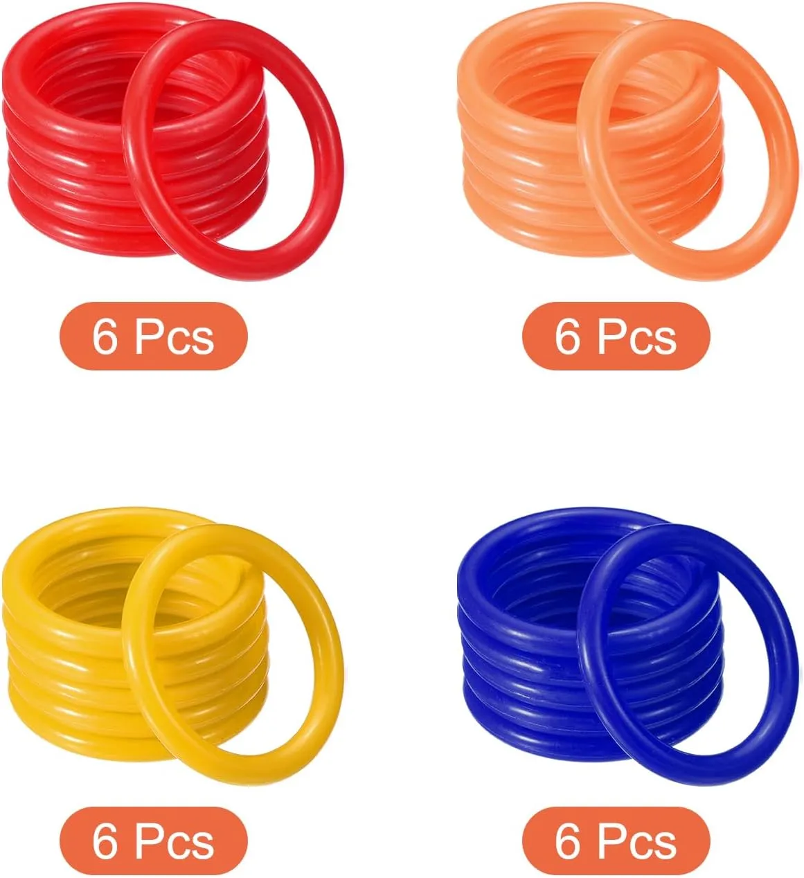PATIKIL Carnival Ring-Toss Rings Set Plastic Hoops for Outdoor Party Favor Game Booth