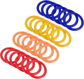 PATIKIL Carnival Ring-Toss Rings Set Plastic Hoops for Outdoor Party Favor Game Booth