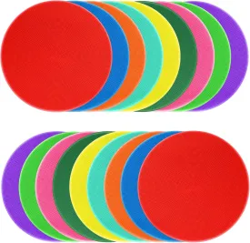 Poly Spots Spot Markers for Gym Floor 9 inch 18/27/36Pcs Flat Cones Non-Slip Rubber Floor Dots for Kids Sports Soccer Basketball Agility Training Dance Classroom