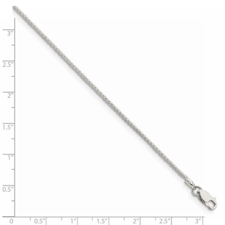 Sterling Silver 1.50mm Round Spiga Chain