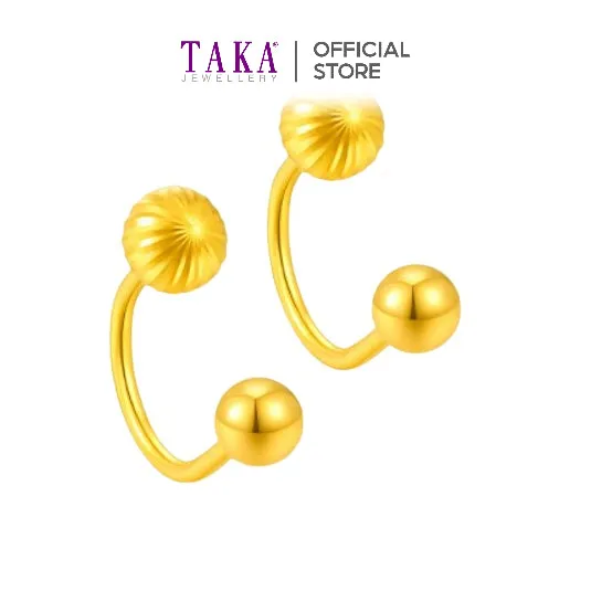 TAKA Jewellery 999 Pure Gold 5G Earrings