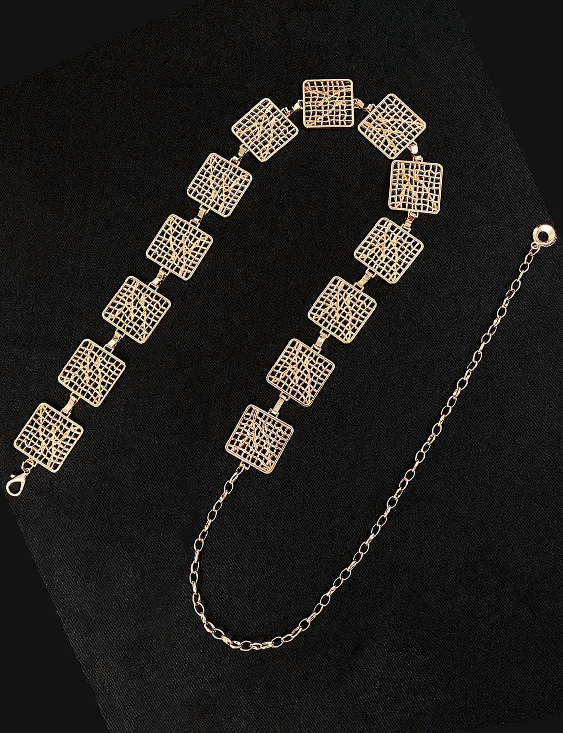 TOPACC Metal Link Chain Belt for Women Waist Chains Chunky Thick Chain Belt for Dresses Jeans