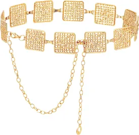 TOPACC Metal Link Chain Belt for Women Waist Chains Chunky Thick Chain Belt for Dresses Jeans