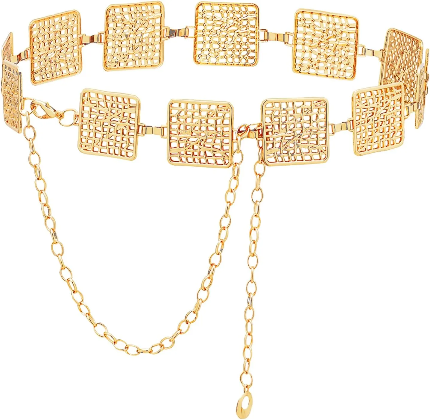 TOPACC Metal Link Chain Belt for Women Waist Chains Chunky Thick Chain Belt for Dresses Jeans