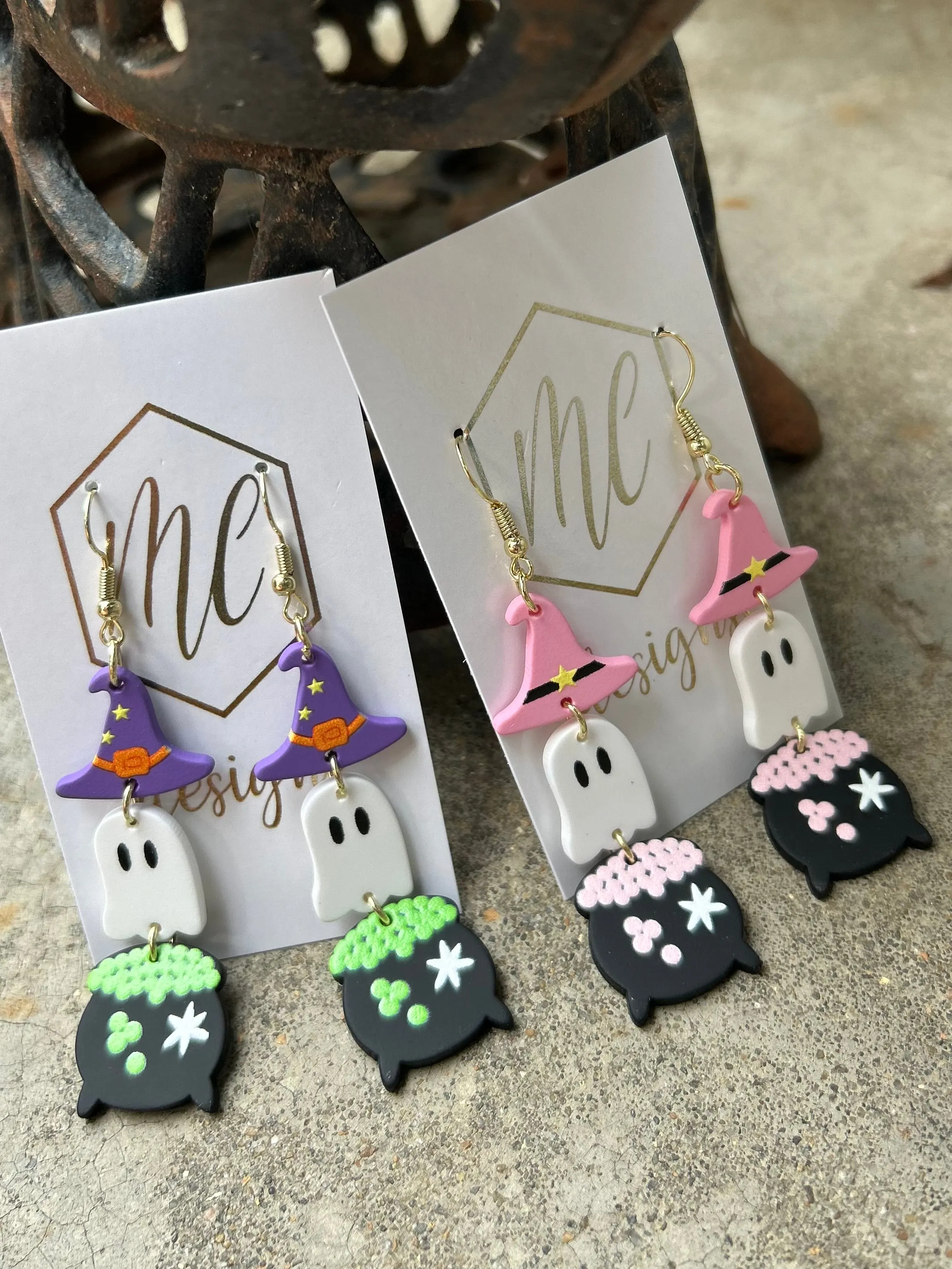 Triple Halloween Dangle Earrings