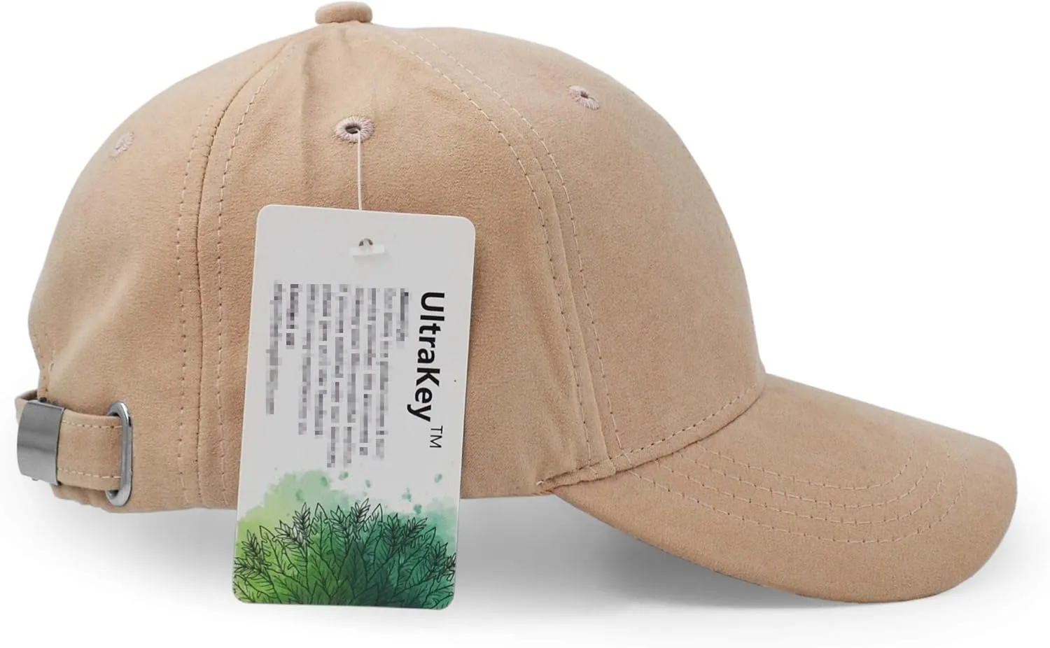 UltraKey Suede Baseball Cap, Unisex Faux Suede Leather Classic Adjustable Plain Hat Baseball Cap