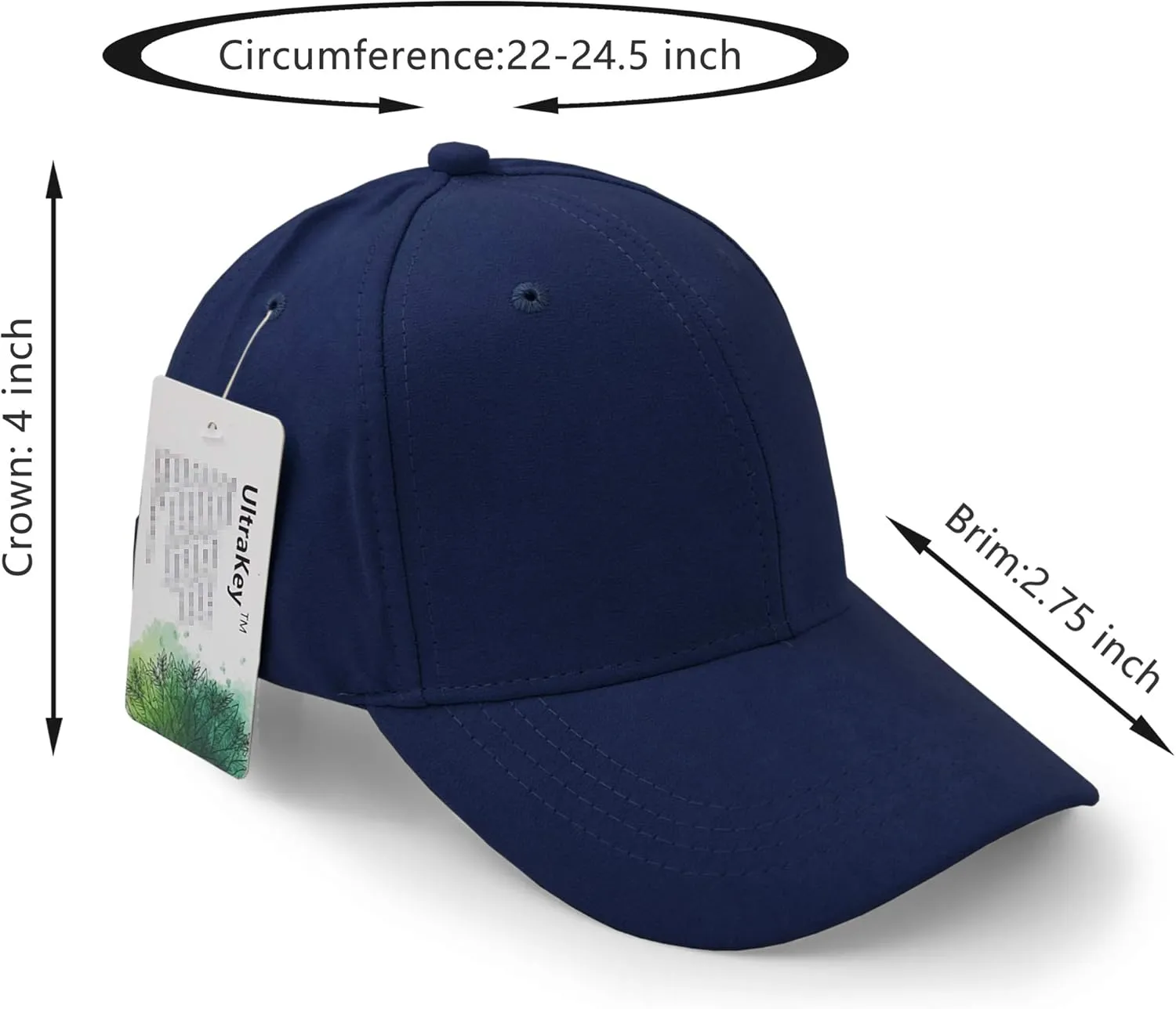 UltraKey Suede Baseball Cap, Unisex Faux Suede Leather Classic Adjustable Plain Hat Baseball Cap