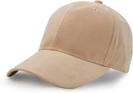 UltraKey Suede Baseball Cap, Unisex Faux Suede Leather Classic Adjustable Plain Hat Baseball Cap