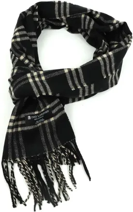 Umo Lorenzo Soft Luxurious Cashmere Feel Fall Scarf for Men and Women - Plaid Designer Scarves
