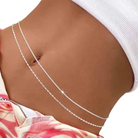 Waist Chain Silver Beads Belly Chain Gold Women Dainty Body Jewelry Accessories for Beach