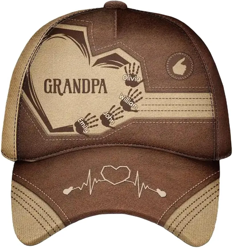 WANDER PRINTS Custom for Grandpa Dad - Personalized Classic Cap