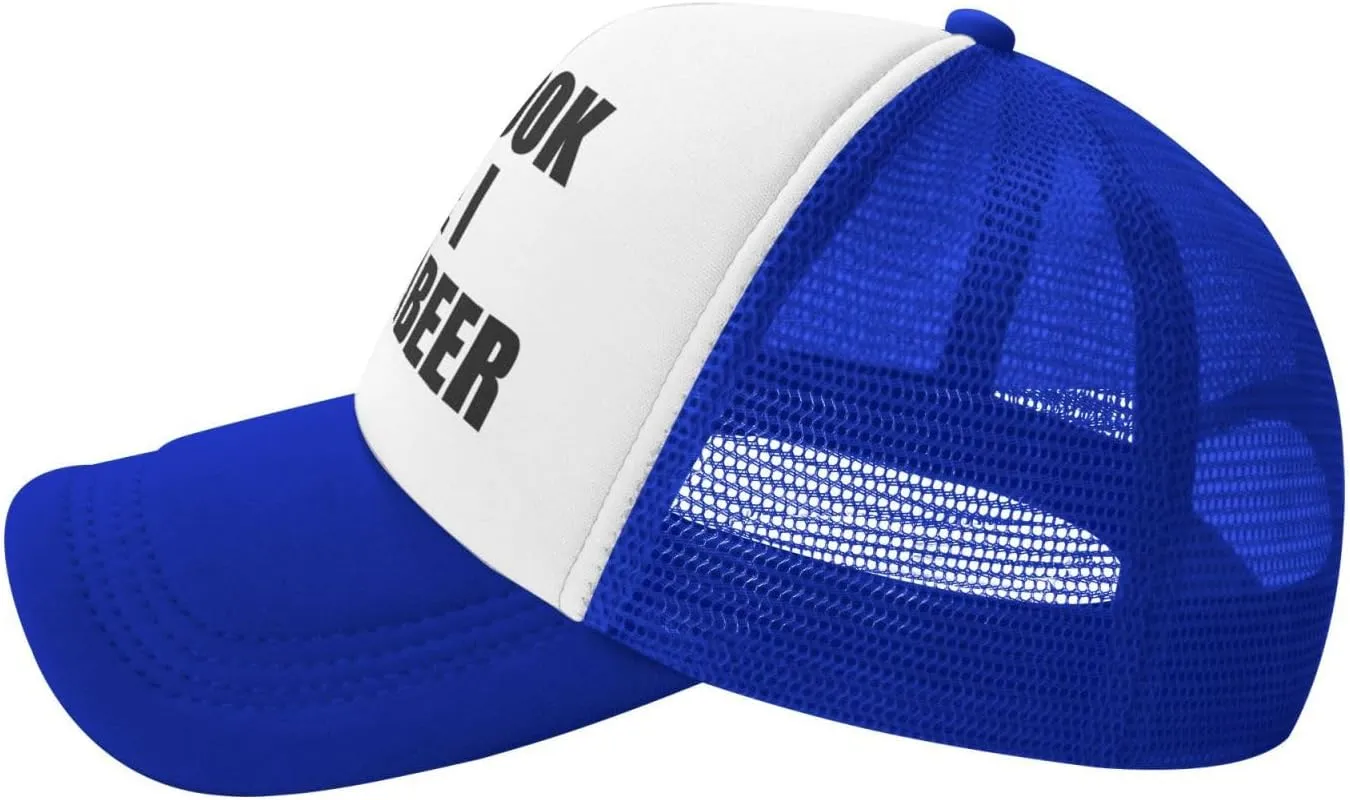 You Look Like I Need A Beer Funny Adjustable Mesh Trucker Hat for Adults Unisex Classic Hats Fishing Caps Black